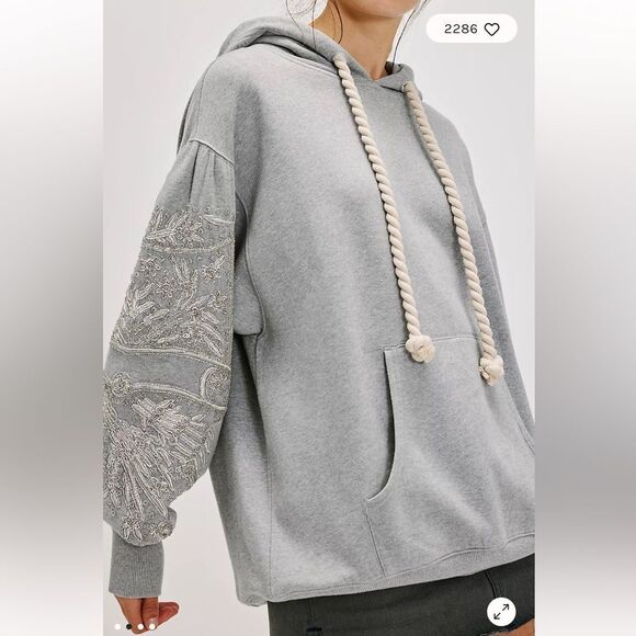 Free People Encrusted Sweatshirt - Picture 2 of 8